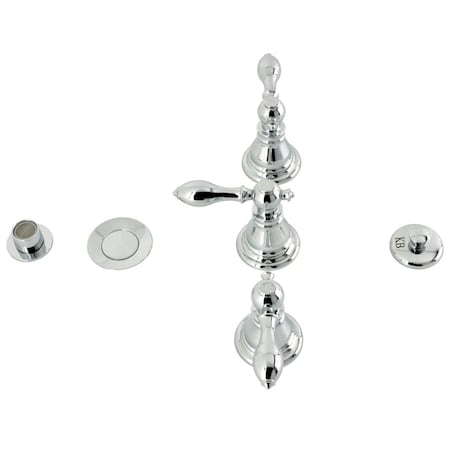 Kingston Brass ThreeHandle Bidet Faucet, Polished Chrome KB321ACL